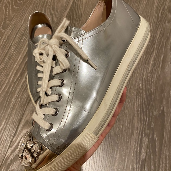 Miu Miu Rhinestone Sneakers - Picture 8 of 14